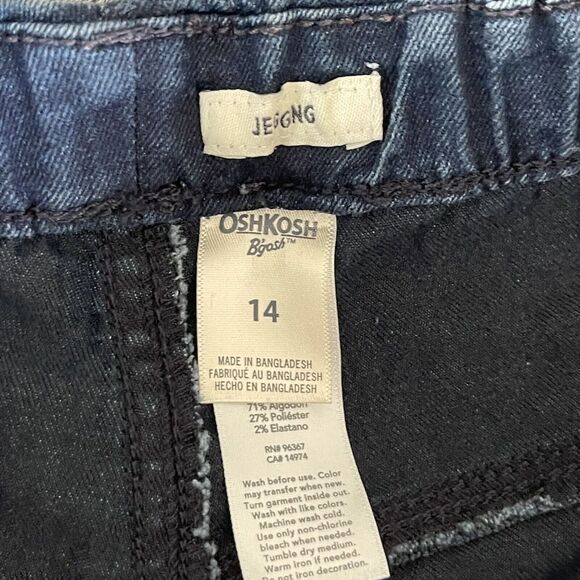 Big Girls Jeggings Size 14 Blue Pull On Pants OSHKOSH - Picture 10 of 15